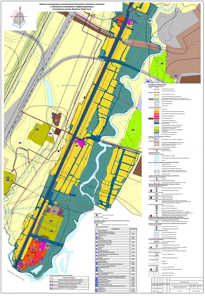 Карта планируемого размещения объектов местного значения д.Трубичино